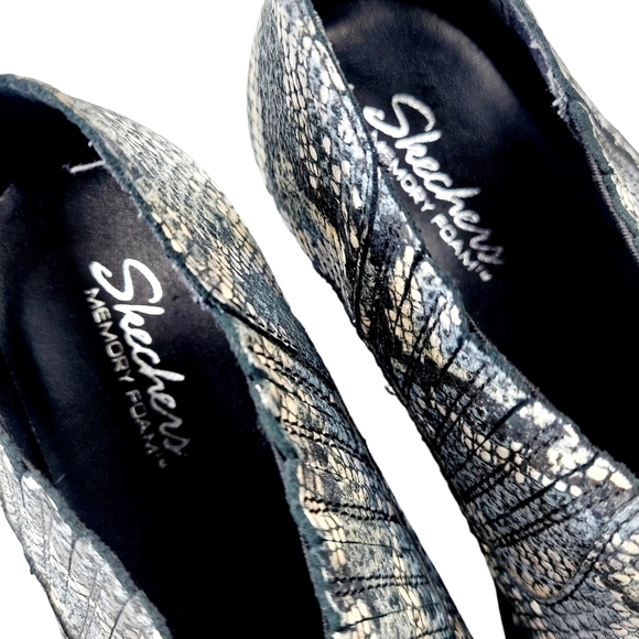 Skechers Shooties Womens 7.5  Snakeskin Print Cowboy Boot Western Ankle Booties - Picture 10 of 13